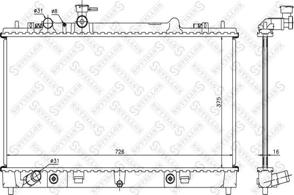 Stellox 10-26703-SX - Radiator, engine cooling www.avaruosad.ee