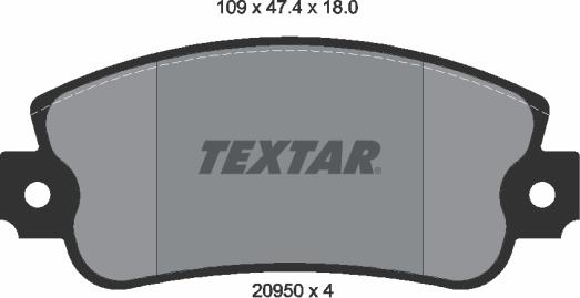 Textar 2095005 - Brake Pad Set, disc brake www.avaruosad.ee