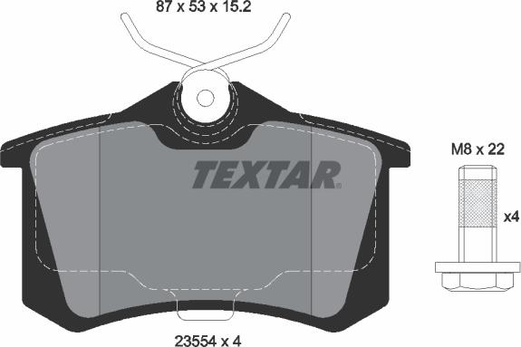 Textar 2355401 - Brake Pad Set, disc brake www.avaruosad.ee