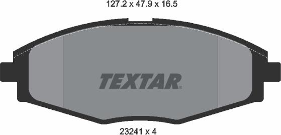 Textar 2324102 - Brake Pad Set, disc brake www.avaruosad.ee