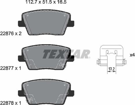 Textar 2287601 - Kit de plaquettes de frein, frein à disque www.avaruosad.ee