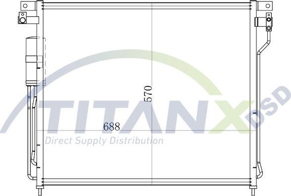 TITANX CD709007 - Condenser, air conditioning www.avaruosad.ee