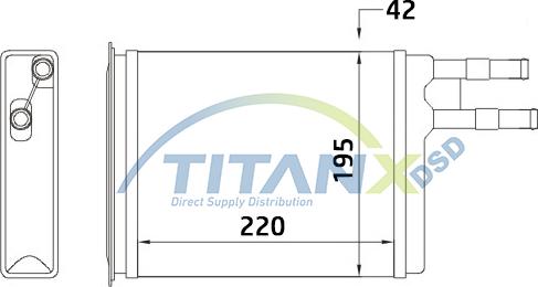 TITANX HT359001 - Теплообменник, отопление салона www.avaruosad.ee