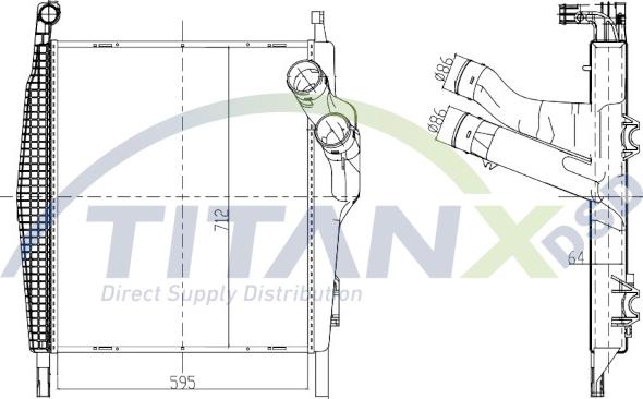 TITANX IC119008 - Kompressoriõhu radiaator www.avaruosad.ee