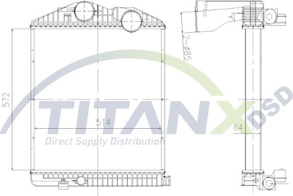 TITANX IC119007 - Intercooler, charger www.avaruosad.ee
