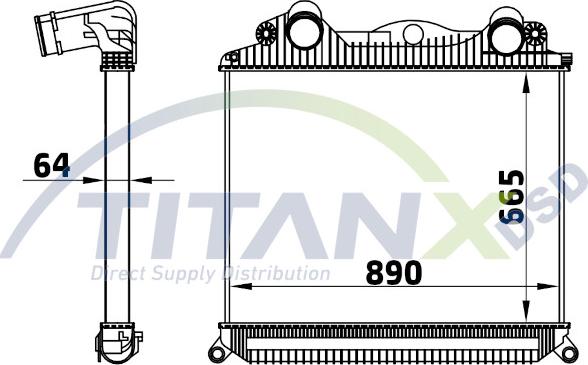 TITANX IC139005 - Kompressoriõhu radiaator www.avaruosad.ee