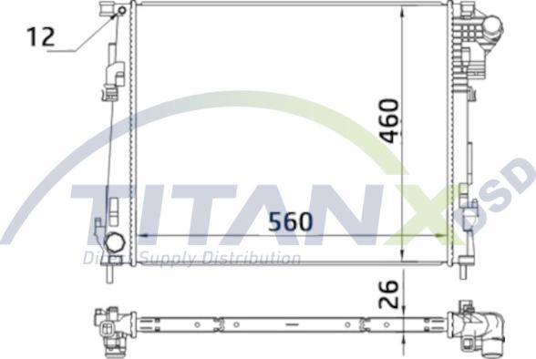 TITANX RD369008 - Radiaator,mootorijahutus www.avaruosad.ee