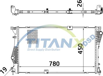TITANX RD369007 - Radiaator,mootorijahutus www.avaruosad.ee