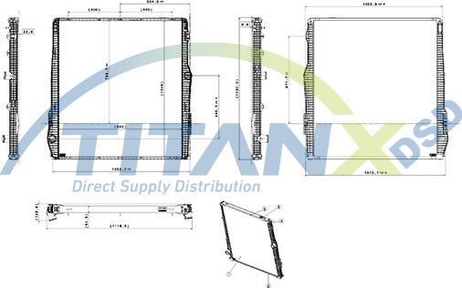 TITANX RX149005 - Radiator, engine cooling www.avaruosad.ee