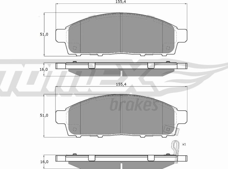 TOMEX brakes TX 19-31 - Brake Pad Set, disc brake www.avaruosad.ee