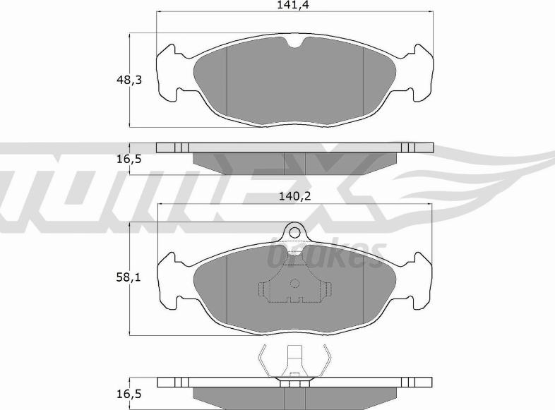 TOMEX brakes TX 10-49 - Bremžu uzliku kompl., Disku bremzes www.avaruosad.ee