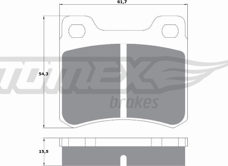 TOMEX brakes TX 10-371 - Brake Pad Set, disc brake www.avaruosad.ee