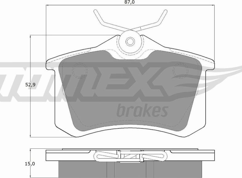 TOMEX brakes TX 10-78 - Brake Pad Set, disc brake www.avaruosad.ee