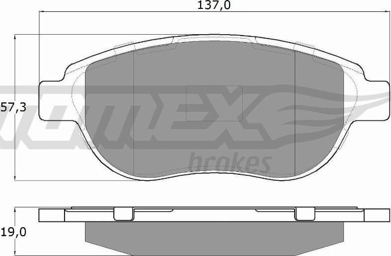 TOMEX brakes TX 13-42 - Brake Pad Set, disc brake www.avaruosad.ee