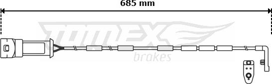 TOMEX brakes TX 31-08 - Warning Contact, brake pad wear www.avaruosad.ee