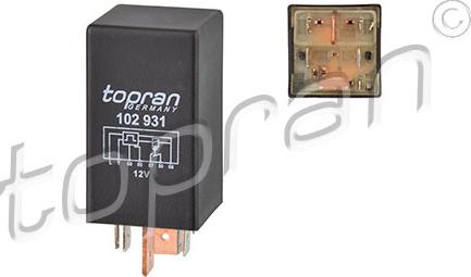 Topran 102 931 - Relay, glow plug system www.avaruosad.ee