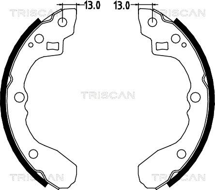 Triscan 8100 18590 - Bremžu komplekts, trumuļa bremzes www.avaruosad.ee