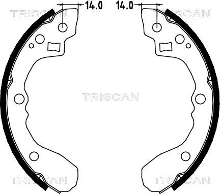 Triscan 8100 18002 - Bremžu komplekts, trumuļa bremzes www.avaruosad.ee