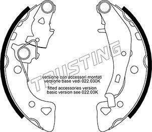 Trusting 022.034Y - Brake Set, drum brakes www.avaruosad.ee