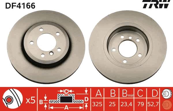 TRW DF4166 - Disque de frein www.avaruosad.ee