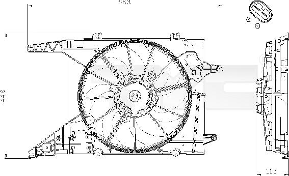 TYC 828-0002 - Fan, radiator www.avaruosad.ee