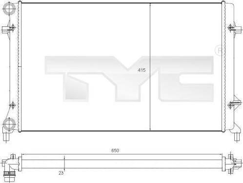 TYC 702-0025 - Kylare, motorkylning www.avaruosad.ee