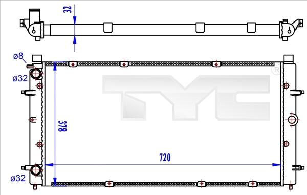 TYC 737-0059-R - Radiators, Motora dzesēšanas sistēma www.avaruosad.ee