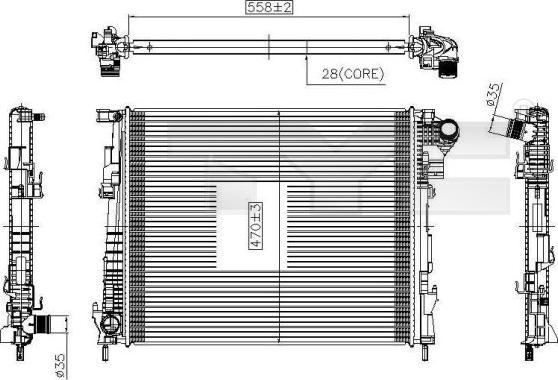 TYC 725-0032 - Radiators, Motora dzesēšanas sistēma www.avaruosad.ee