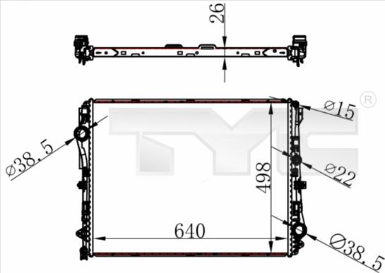 TYC 721-0022 - Radiateur, refroidissement du moteur www.avaruosad.ee