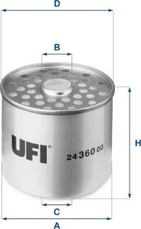 UFI 24.360.00 - Fuel filter www.avaruosad.ee