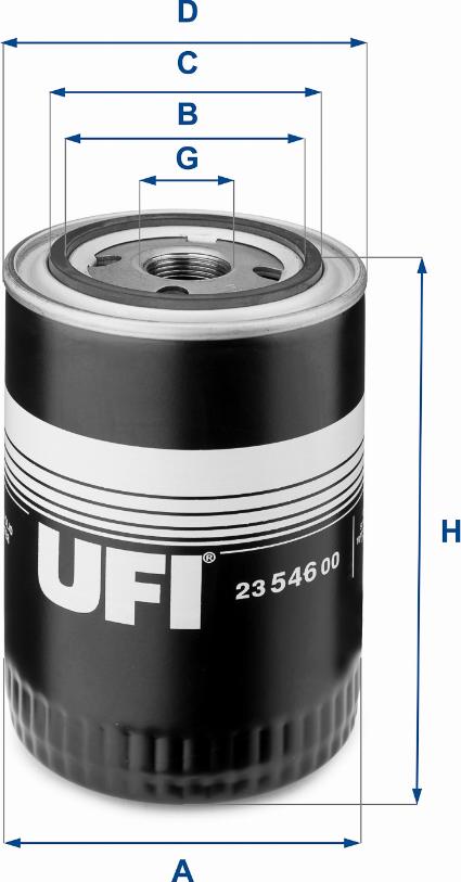 UFI 23.546.00 - Oil Filter www.avaruosad.ee