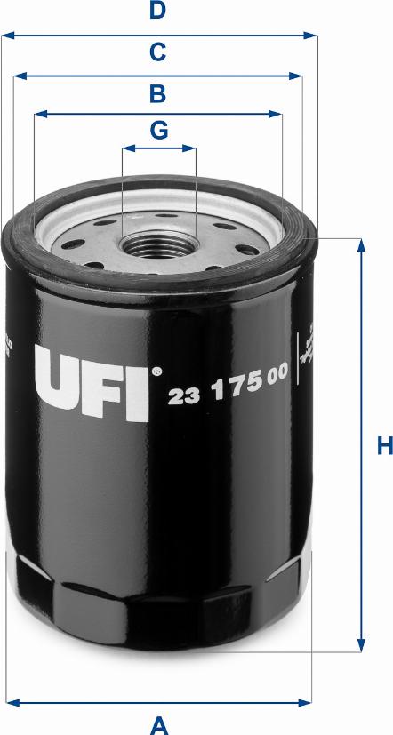 UFI 23.175.00 - Oil Filter www.avaruosad.ee
