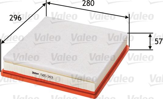Valeo 585143 - Air Filter www.avaruosad.ee