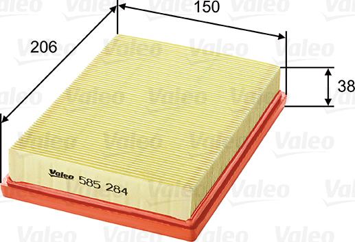 Valeo 585284 - Filtre à air www.avaruosad.ee