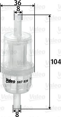 Valeo 587524 - Fuel filter www.avaruosad.ee