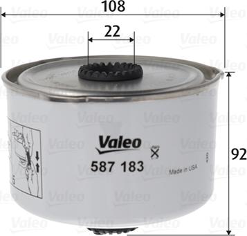 Valeo 587183 - Fuel filter www.avaruosad.ee