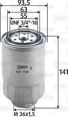 Valeo 587709 - Fuel filter www.avaruosad.ee