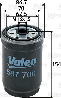 Valeo 587700 - Filtre à carburant www.avaruosad.ee