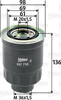 Valeo 587716 - Oil Filter www.avaruosad.ee
