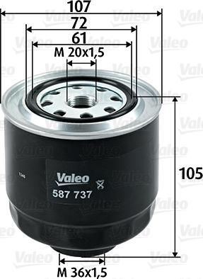 Valeo 587737 - Fuel filter www.avaruosad.ee
