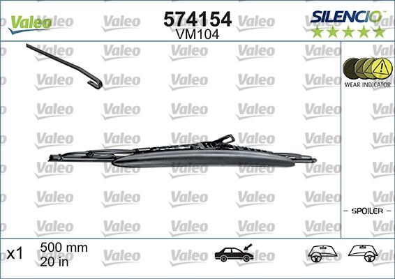 Valeo 574154 - Wiper Blade www.avaruosad.ee