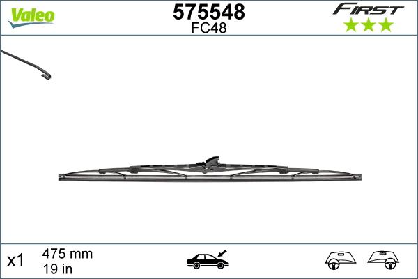 Valeo 575548 - Wiper Blade www.avaruosad.ee