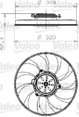 Valeo 696001 - Ventilators, Motora dzesēšanas sistēma www.avaruosad.ee