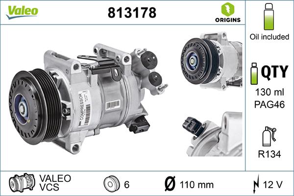 Valeo 813178 - Compressor, air conditioning www.avaruosad.ee