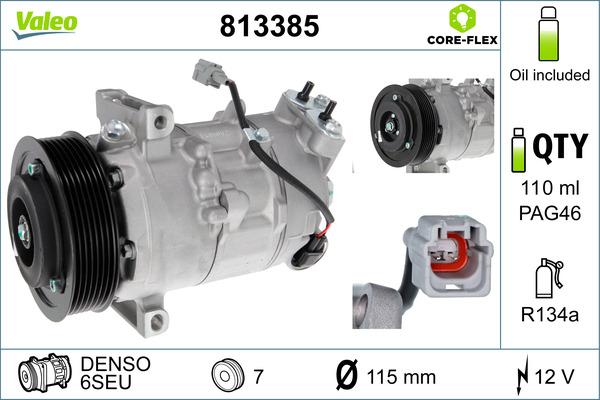 Valeo 813385 - Compressor, air conditioning www.avaruosad.ee