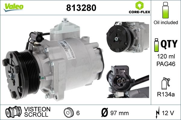Valeo 813280 - Compressor, air conditioning www.avaruosad.ee