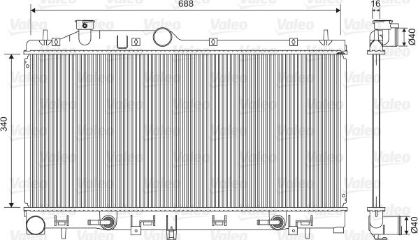 Valeo 701554 - Radiators, Motora dzesēšanas sistēma www.avaruosad.ee