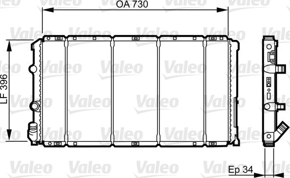 Valeo 732050 - Radiaator,mootorijahutus www.avaruosad.ee