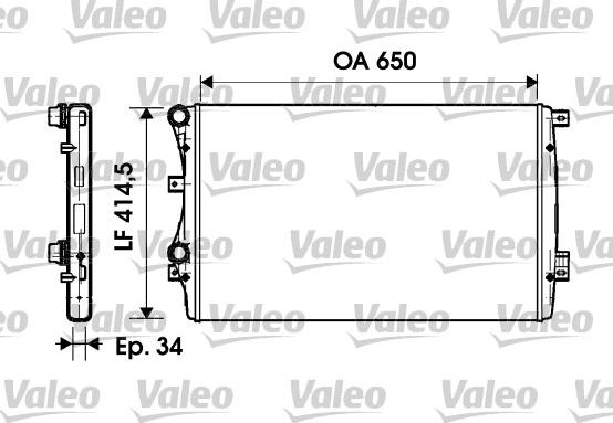 Valeo 732872 - Radiators, Motora dzesēšanas sistēma www.avaruosad.ee