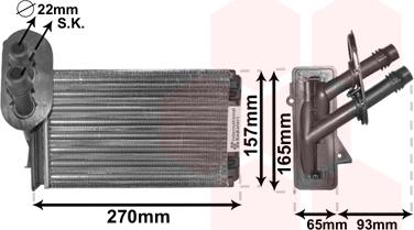 Van Wezel 58006173 - Теплообменник, отопление салона www.avaruosad.ee